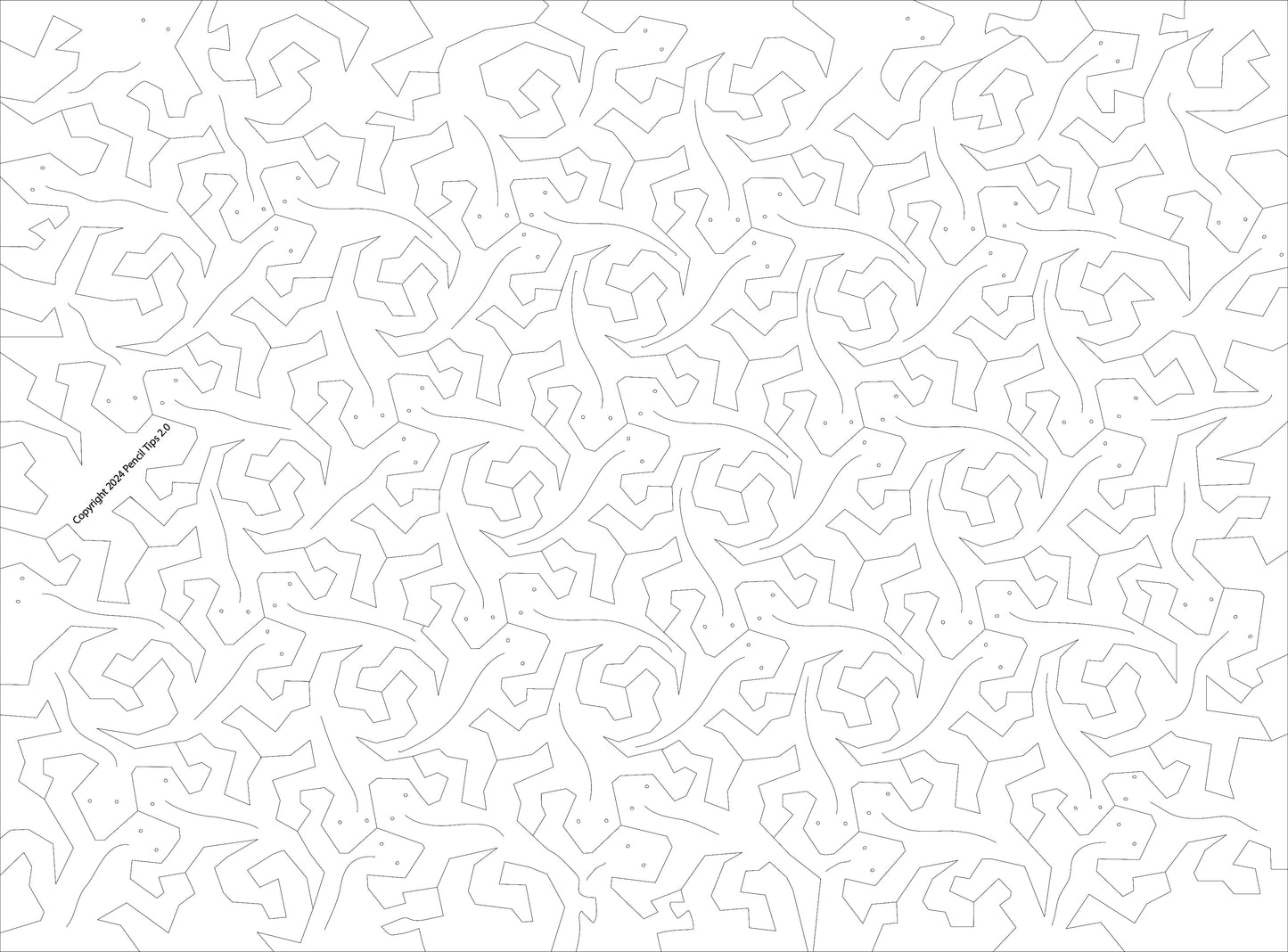 Puzzle Template - Lizard Tessellation