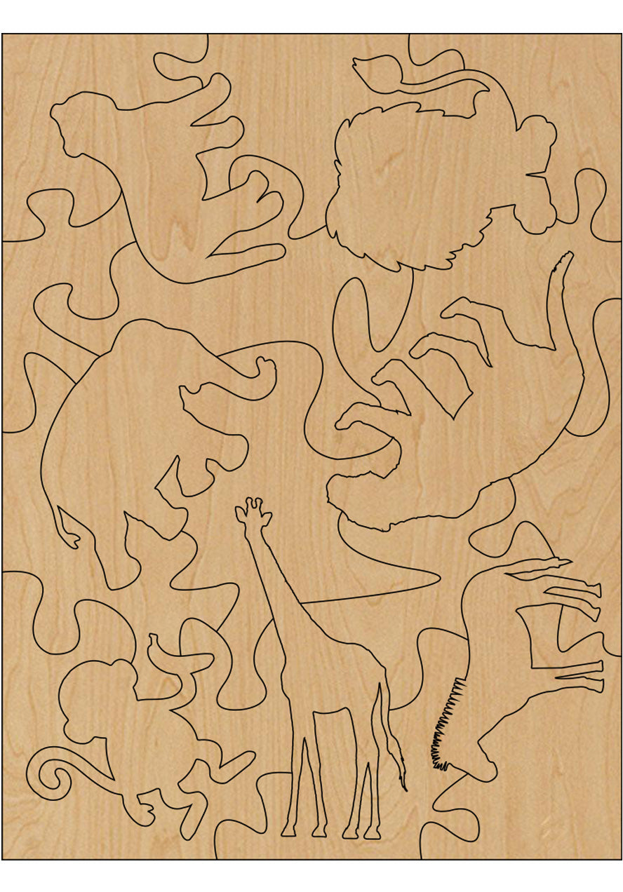 Puzzle Template - Jungle
