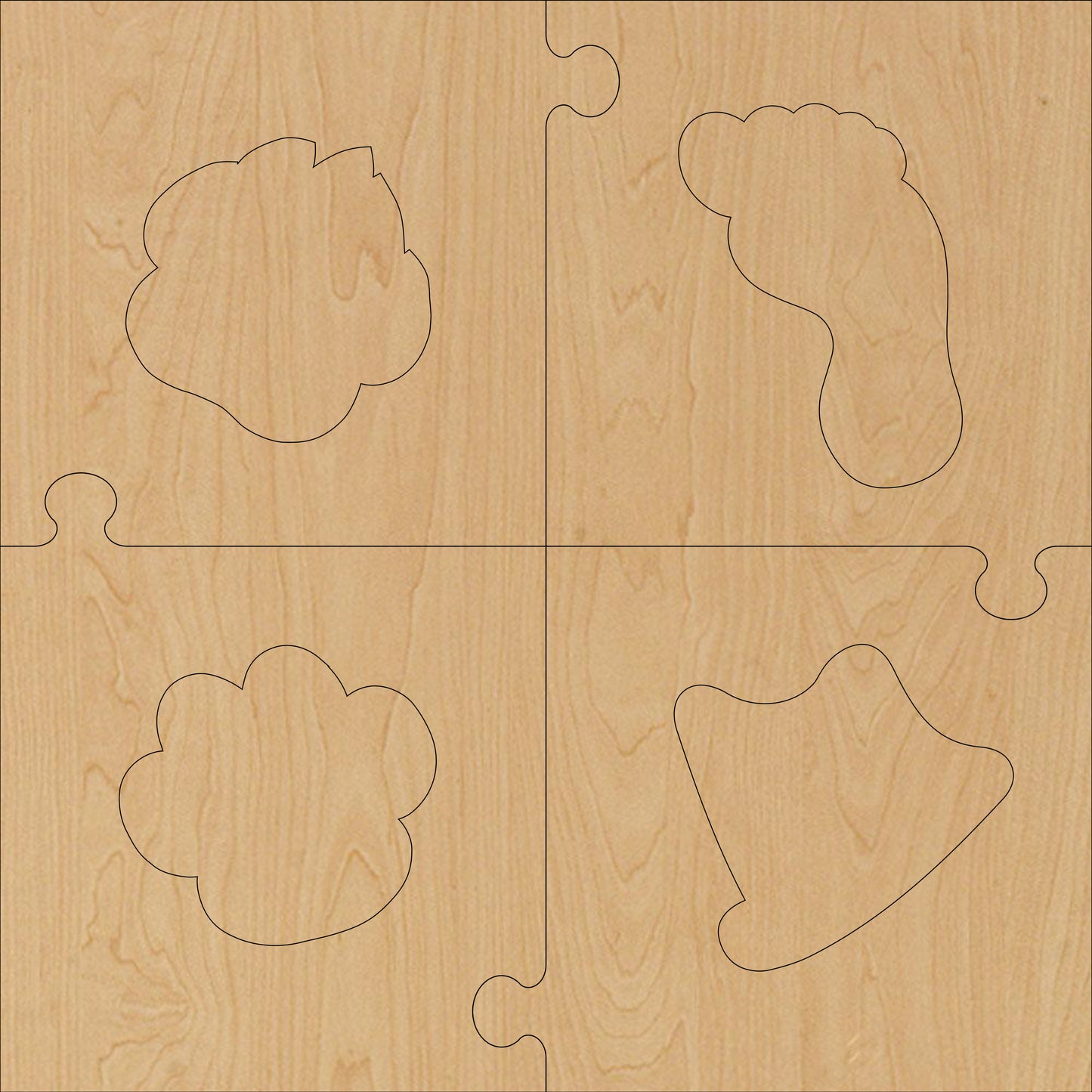 Puzzle Template - Footsteps