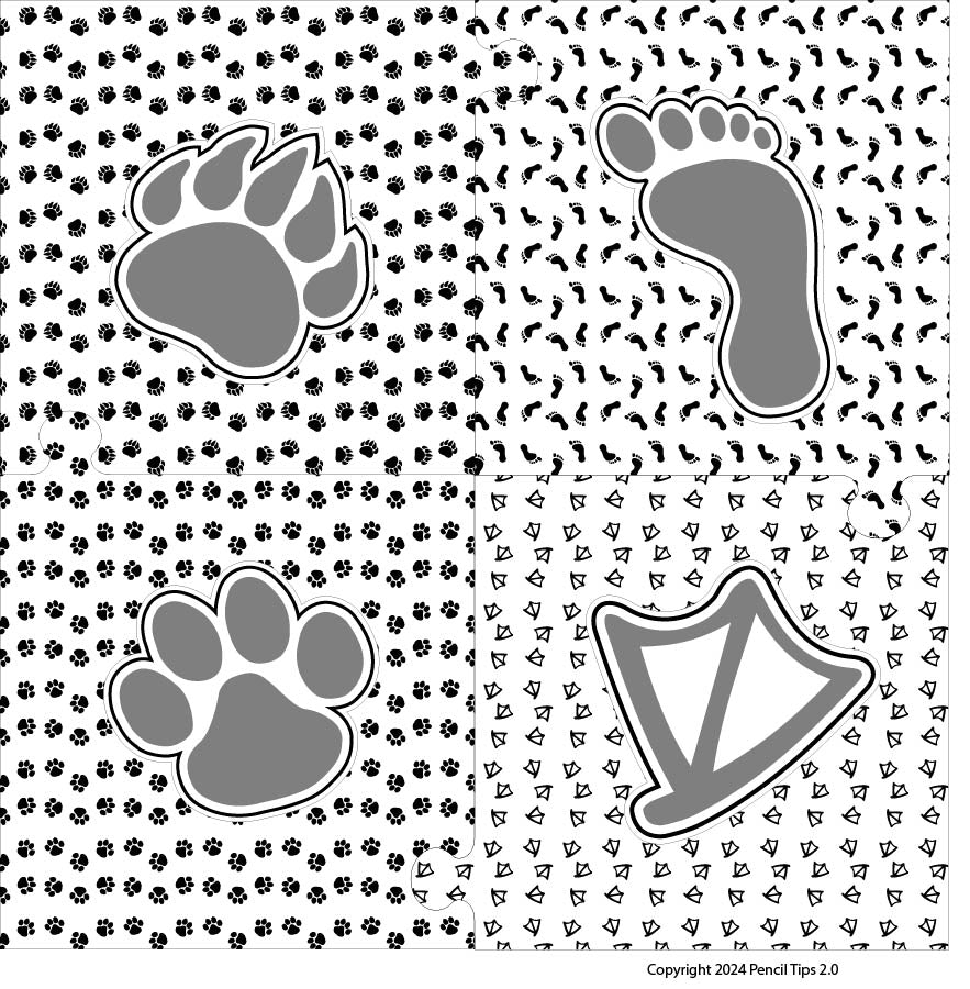 Puzzle Template - Footsteps