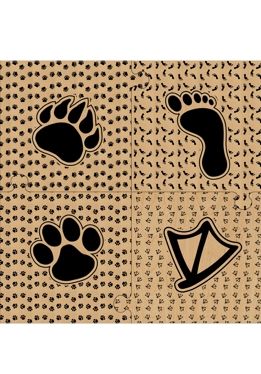 Puzzle Template - Footsteps